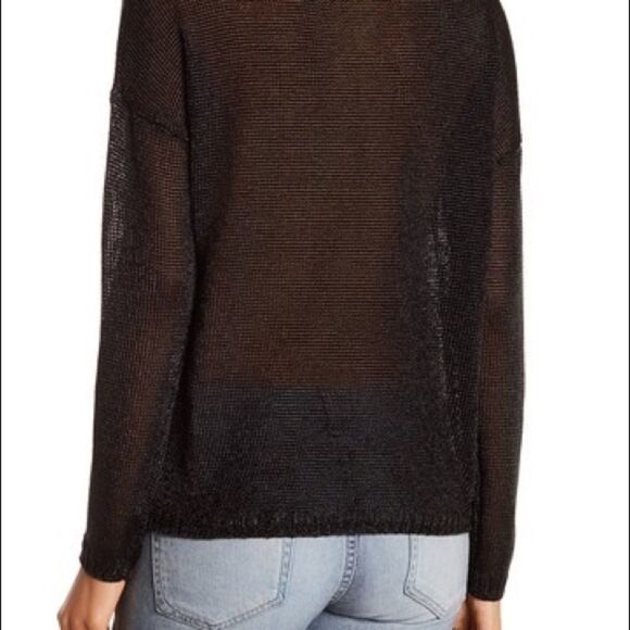 VINCE Metallic Sweater Black XS - Picture 4 of 6